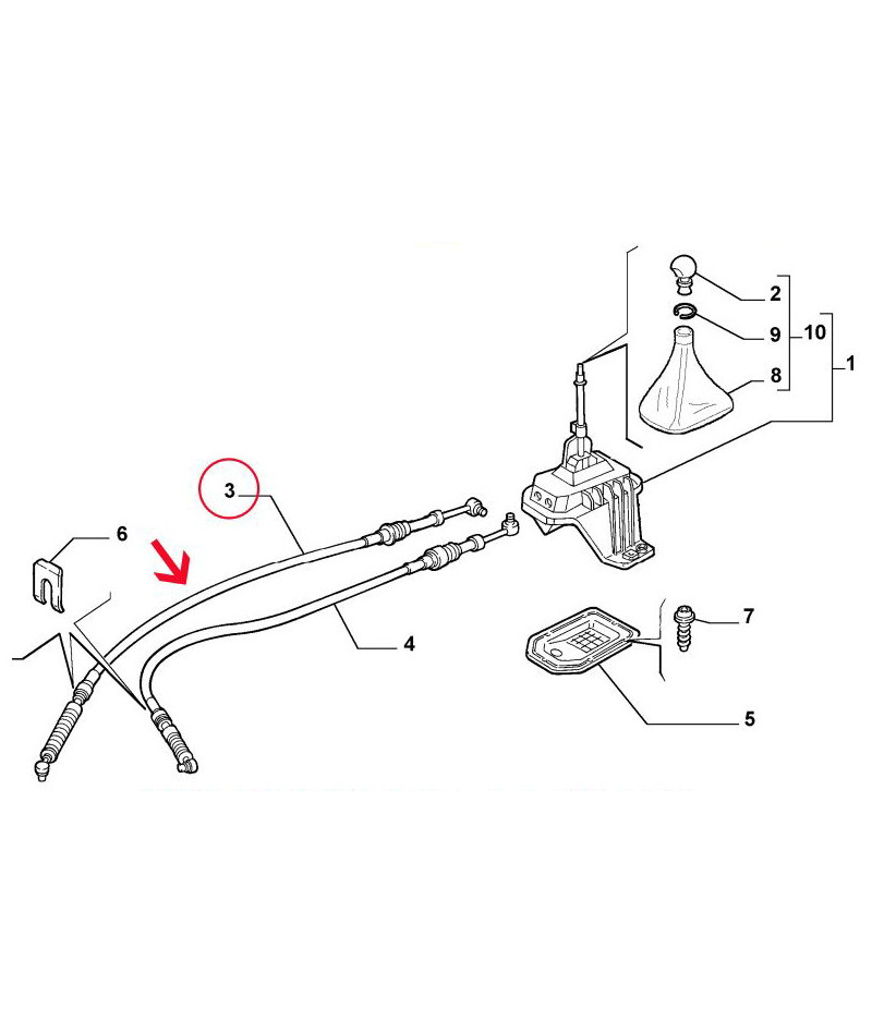Cavo Comando Cambio Manuale AIC 58963 Per Fiat Punto 188 E Lancia Y - Ricambio Originale Compatibile - Foto 4